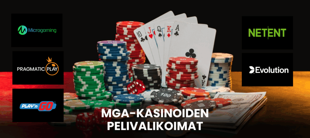 MGA-kasinoiden laaja pelivalikoima sisältää kolikkopelejä ja live-pelejä